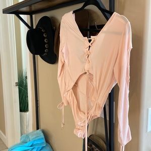 Lace up bodysuit nwt